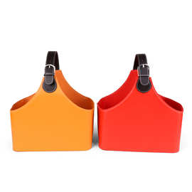 中秋送礼手提篮元旦春节过大礼水果篮燕窝皮革礼篮酒店红酒提篮