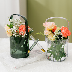 Transparent Watering Can Garden Green Plant Flower Potting Sprayer Watering Can Watering Tool for Flowers Spout Sprayer