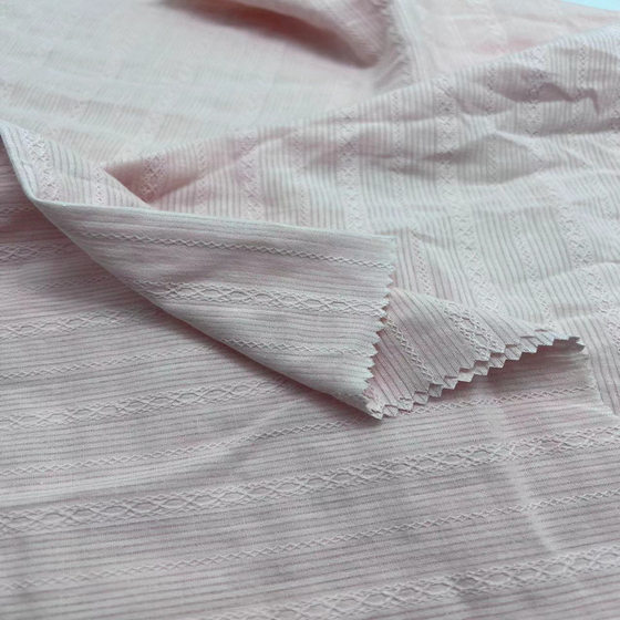 20 sand washed cotton striped jacquard woven fabric dress Lolita top children's inner fabric