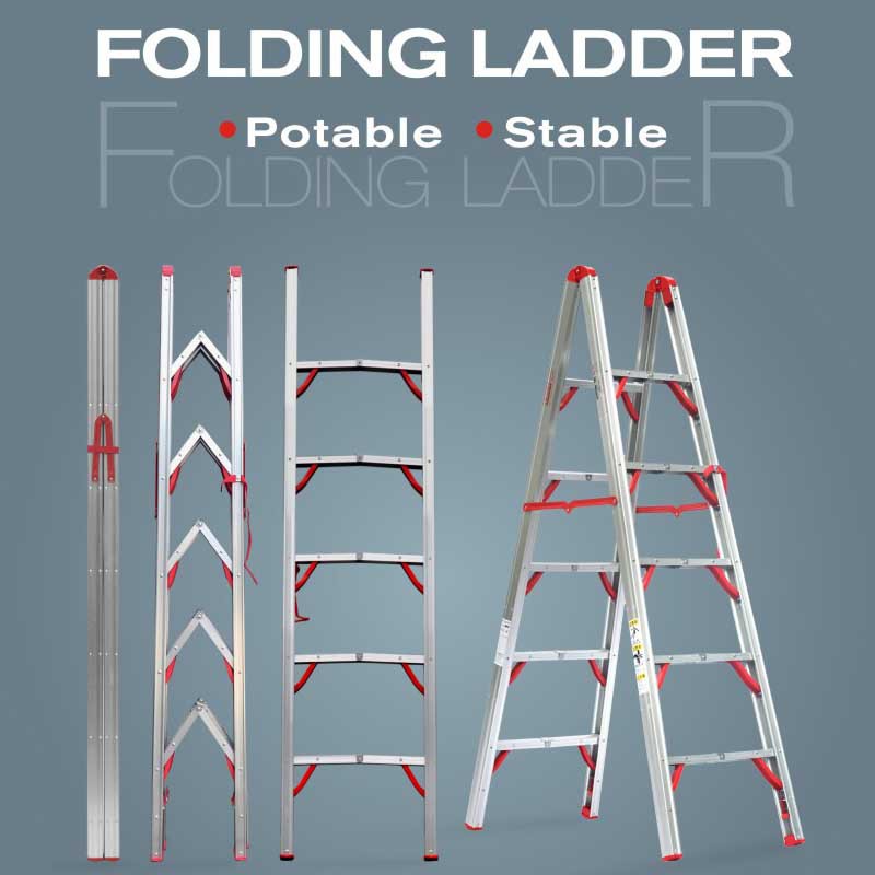 Новая прямая продажа домохозяйств Толстая алюминиевая сплава небольшая инженерная лестница наружная упрямая лестница на открытая лестница