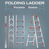 Новая прямая продажа домохозяйств Толстая алюминиевая сплава небольшая инженерная лестница наружная упрямая лестница на открытая лестница