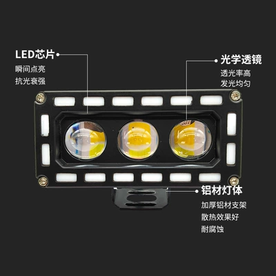 Motorcycle headlights, headlights Led Spotlight, Yellow and White