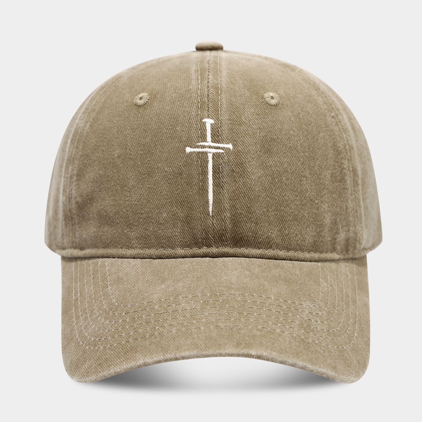 Cruz de uñas sombrero hombres y mujeres diversión ajustable suave superior lavado vintage algodón bordado Cruz gorra béisbol moda image 19