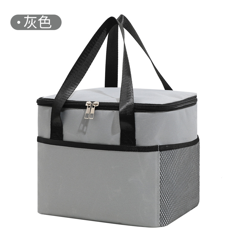 Bolsa de aislamiento cuadrada simple de tamaño grande bolsa de hielo portátil para picnic bolsa de aluminio catiónico bolsa de almuerzo bolsa de almuerzo de trabajo bolsa de almuerzo