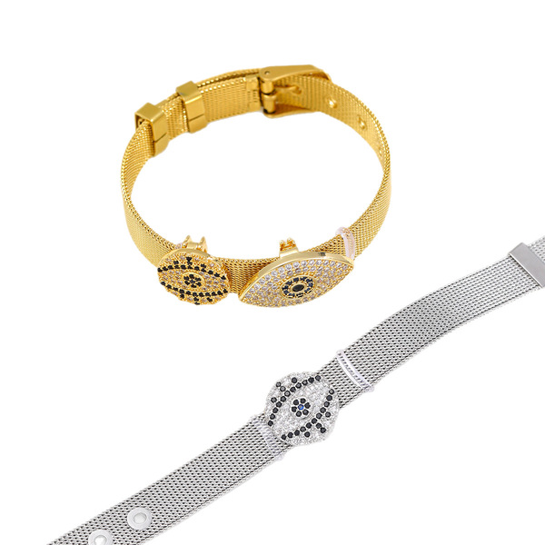 copper creative bracelet stainless steel with zircon