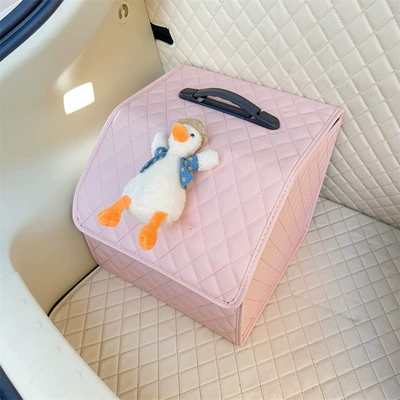 Car storage bag/box trunk storage box storage box - come-on-duck-pink-small-size-storage-box