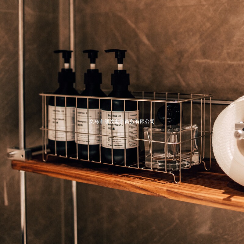 Stainless Steel Bathroom Organizer, Coffee, Toilet, Washbasin Storage Basket, Cosmetics, Kitchen Corner Storage