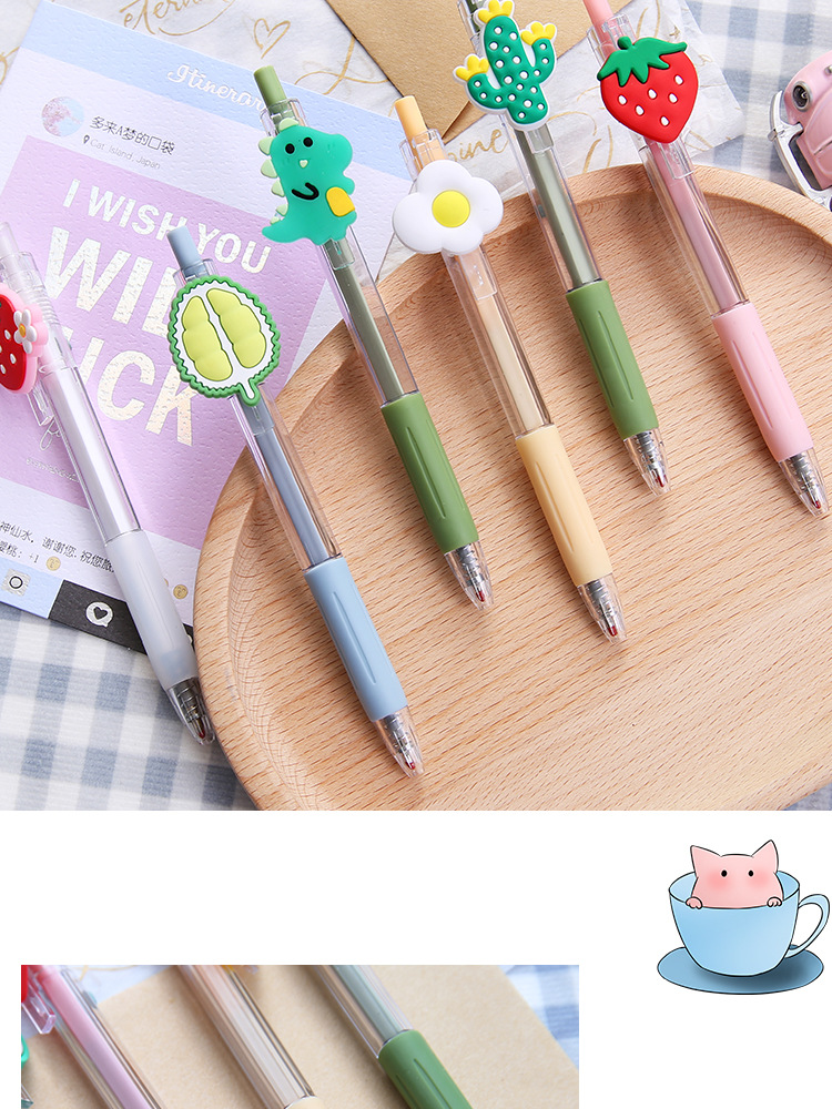 Cute Cartoon 0.5mm Press Gel Pen Wholesale Nihaojewelry display picture 1