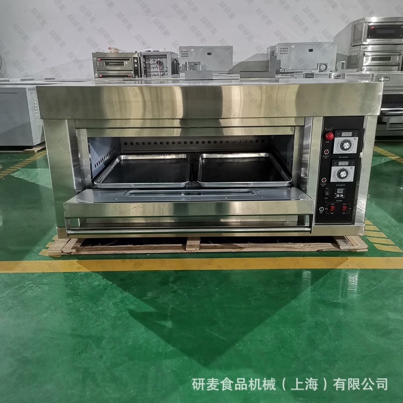 厂家批发一层双盘电烤箱不锈钢材质防粘内胆 燃气烤炉 鸡蛋糕烤炉