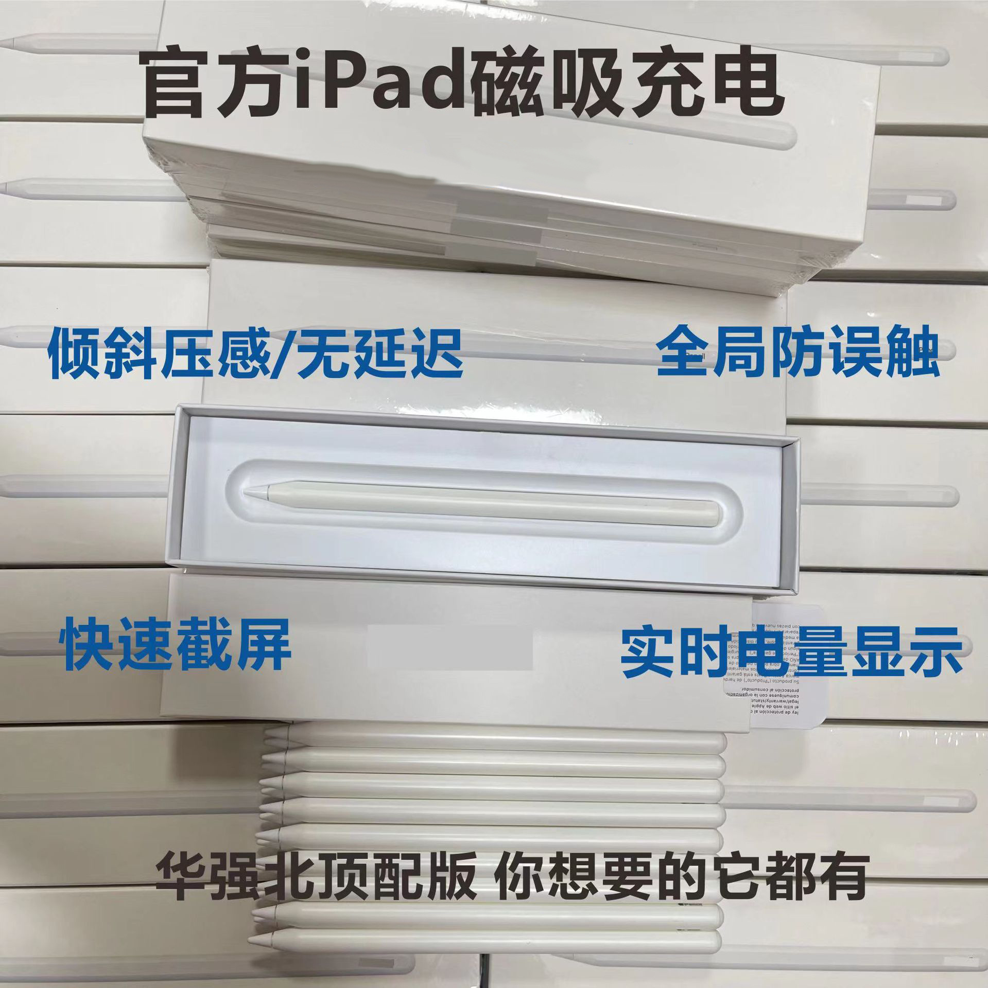 Compatible with Apple iPad, Capacitive Pen with Magnetic Charging, Handwriting and Drawing Substitute Pen, First and Second Generation