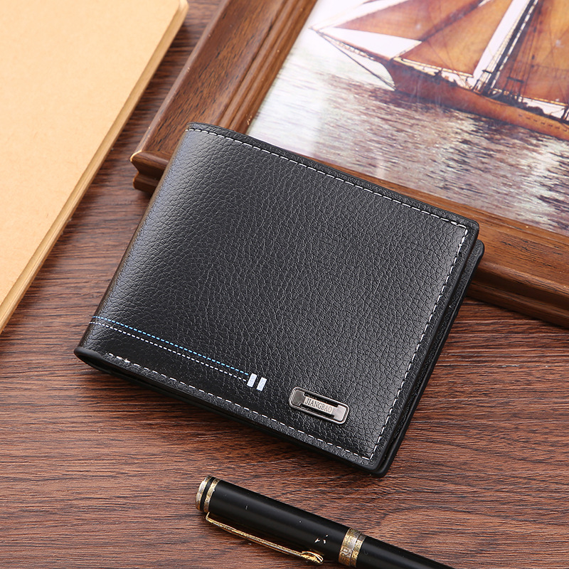 Cross-Border Men's wallet short casual fashion simple thin wallet youth large capacity Men's wallet card holder coin purse