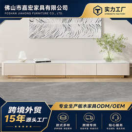 现在简约凹槽竖条纹电视时尚设计储物柜客厅家用收纳落地柜小户型
