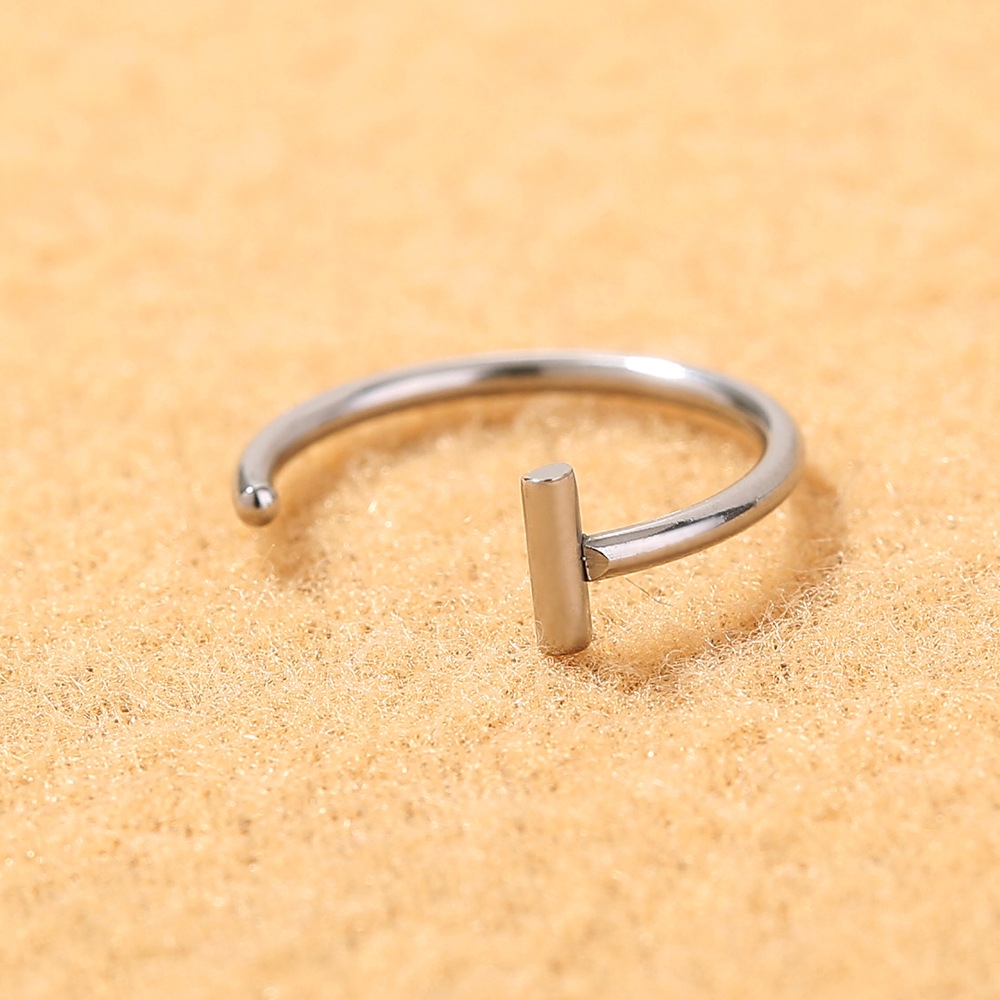 fashion stainless steel C-type piercing T-type piercing nose clip decoration