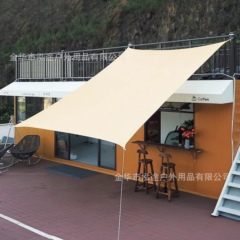 Cross-border Hot-selling Outdoor Triangle Sunshade Sail Waterproof Sunshade Sail UV-proof Four Corner Sunshade Canopy Awning