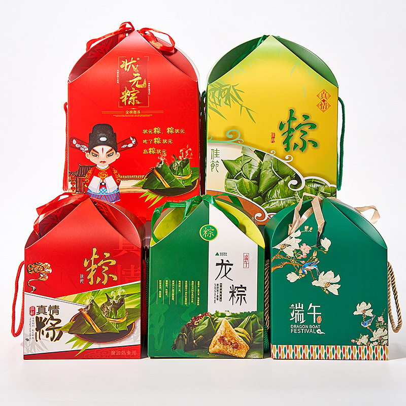 2024端午新款粽子禮盒外包裝盒高檔手提禮品袋蒙古包空盒禮袋