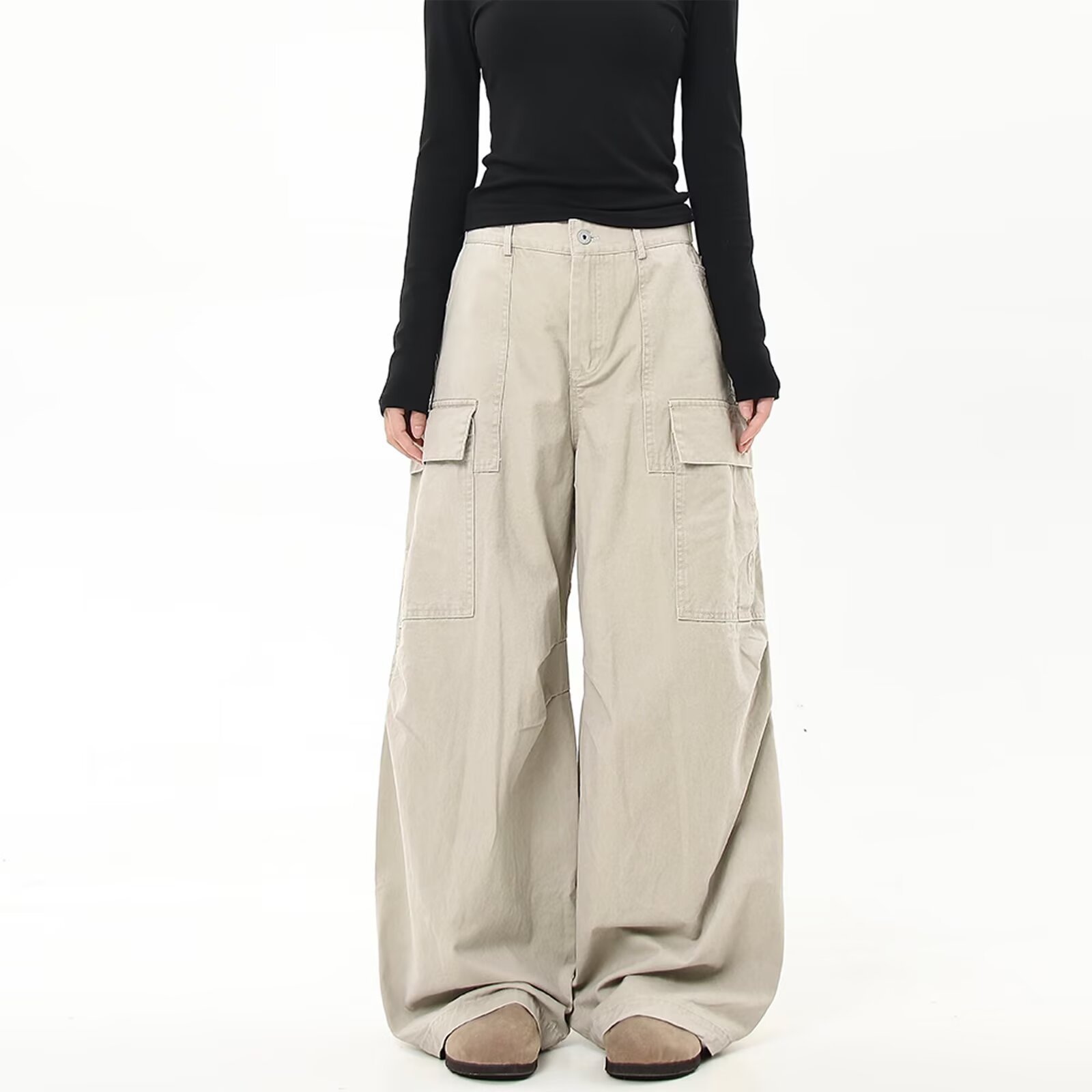 American Retro Loose Overalls Men's Spring New Casual Micro-sag Pants Outdoor Men's Pants Cross-border Overalls