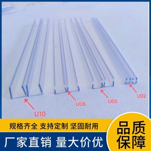Plastic Slot Pvc Transparent Slot U-Shaped Glass Slot Led Light Strip Slot Fixed Slot Edge Strip Extrusion Profile