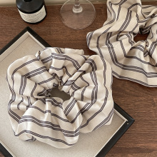 20cm条纹猪大肠发圈韩国复古气质女扎马尾头绳原创高级感头饰发饰