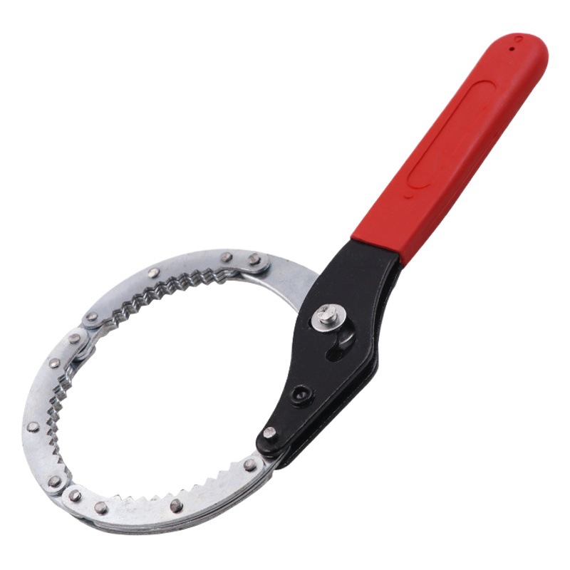 Filtro de aceite llave Cadena de acero rejilla de aceite llave anillo ajustable herramienta de protección automática