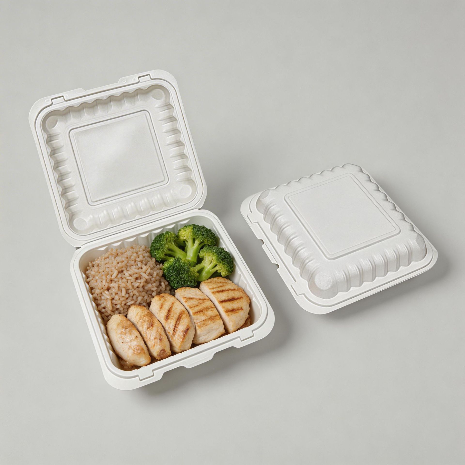 Disposable Lunch Box Rectangular American Buckle Lunch Box Packaging Box Fast Food American Disposable Rectangular Takeaway Lunch Box