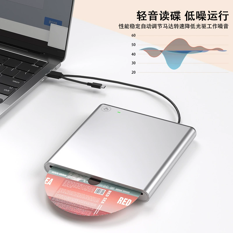 Cross-border wholesale external optical drive CD/DVD burner notebook desktop computer slot-loading optical drive
