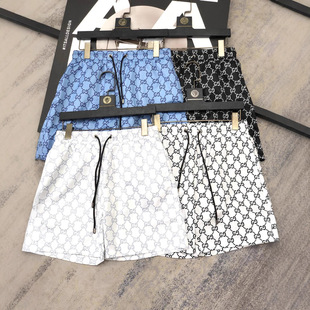 New Spring and Summer High Version Export Cd Double F New Trendy Brand Five-Point Casual Beach Shorts Collection for Men and Women