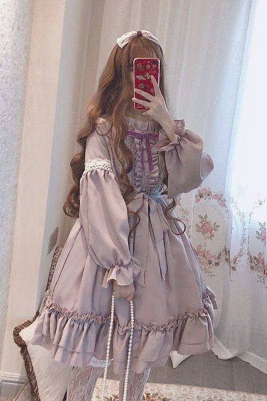 It Lavender Lolita Skirt Spring Summer Autumn Winter Dress L Dress Provence New Soft Girl Aol Japanese Style Style