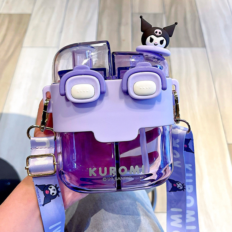 サンリオ夏子供用ウォーターカップ学生クロミダブルドリンクカップ学校ポータブルコンパートメントカップ大容量|undefined