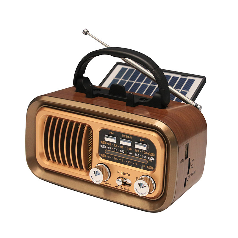 Manufacturers sell multi-band portable flashlight solar charging FM card Bluetooth emergency radio Manufacturers sell multi-band portable flashlight solar charging FM card Bluetooth emergency radio