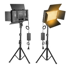 LED 写真補助光 2 色温度無段階調光ライブブロードキャスト美容屋外撮影ソフトライトパネルライト