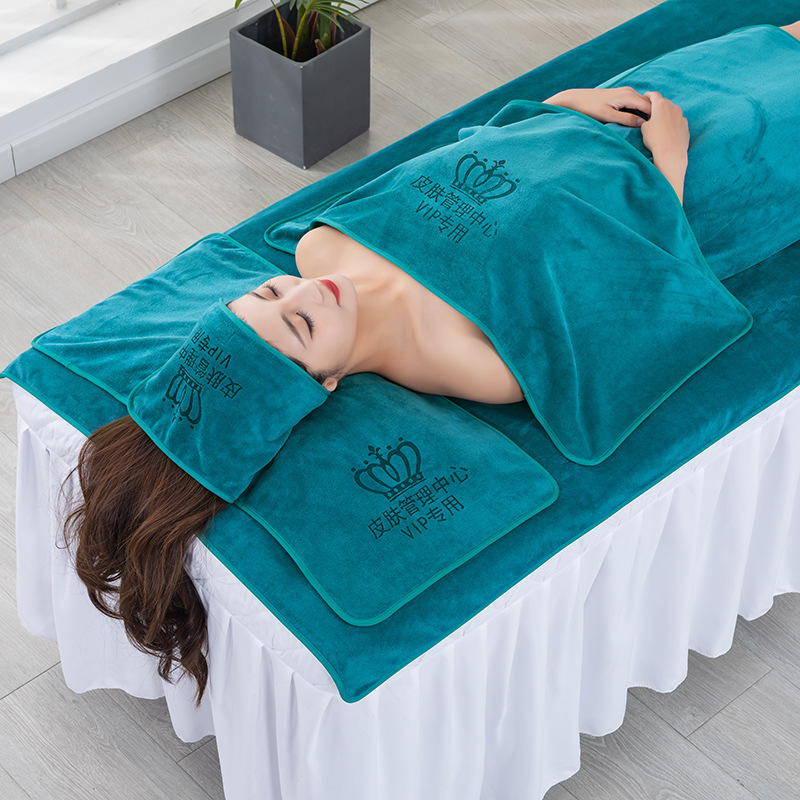 Special towel for beauty salon turban lint-free skin management bed-making large bath towel absorbent soft LOGO