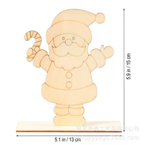 木质桌面立体摆件DIY可拆卸圣诞饰品摆台创意礼品道具工艺品