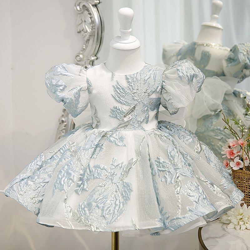 Children's Dress Princess Dress 2025 Spring One-Year-Old Dress Baby Girl Host Girl Piano Performance Performance Dress