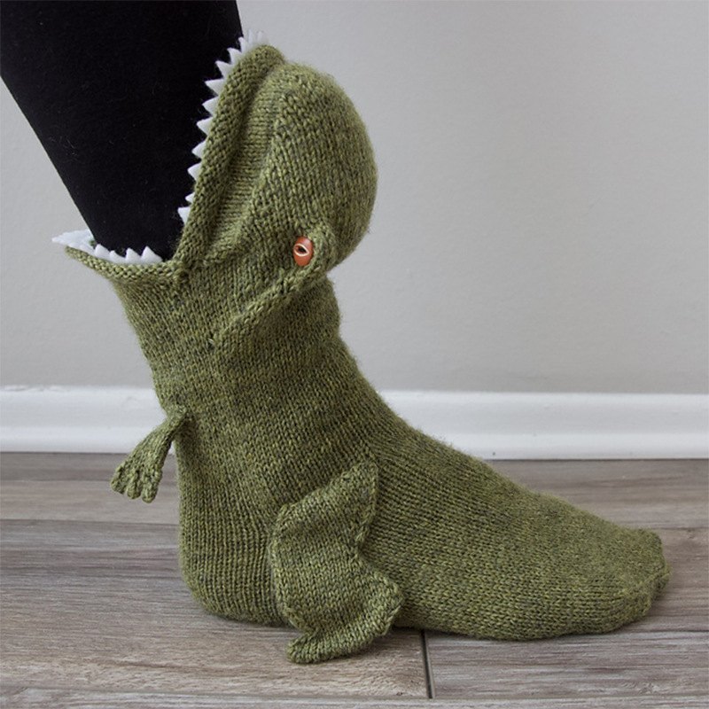 Dinosaur Sock Knitted Dinosaur Socks Jurassic World Creative Socks Red Dragon Socks Wool Knitted Socks