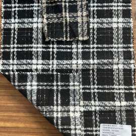 小香风面料布料粗纺布料女装服装面料黑白（实际价格以咨询为准)