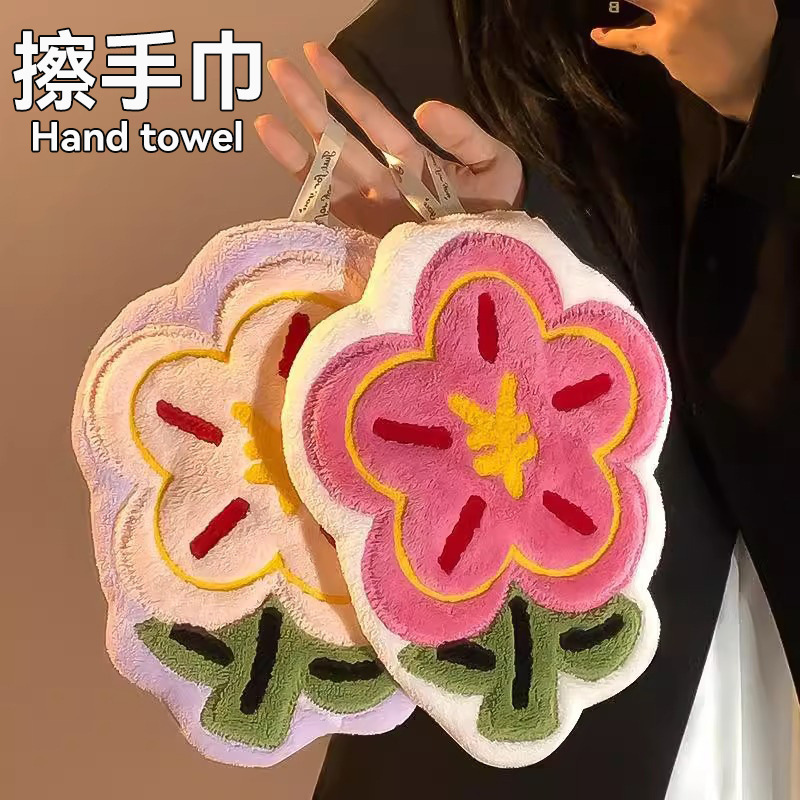 Cute Hanging Hand Towel for Kids, Bathroom Hand Towel, Kitchen Cloth