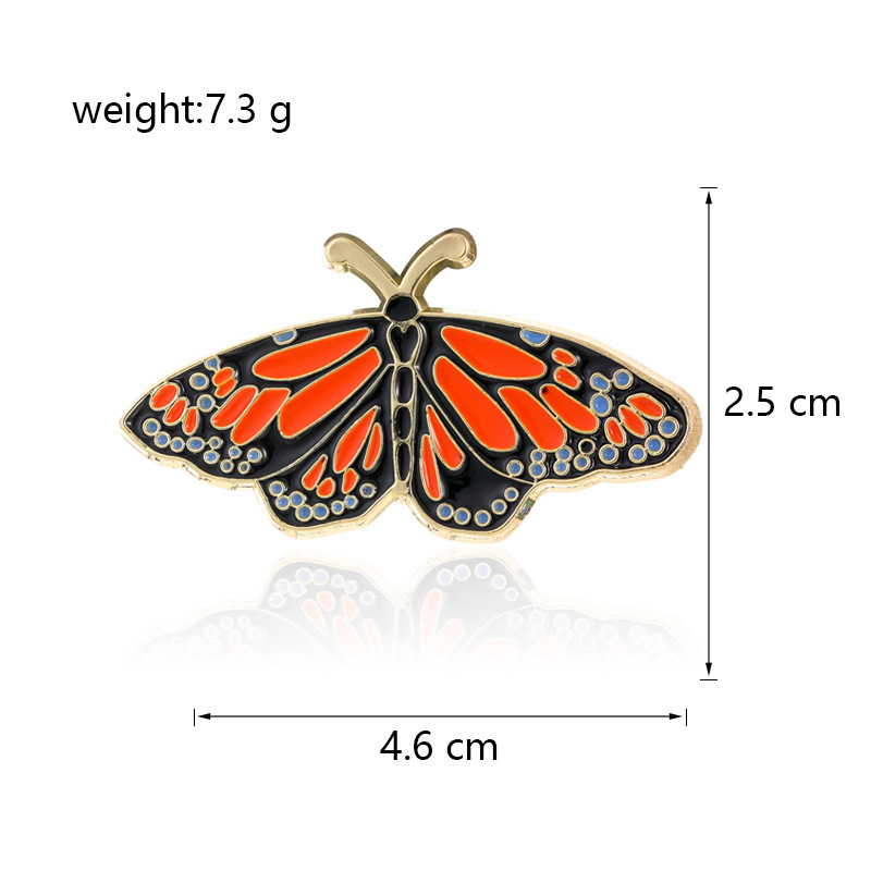 13g Weight Brooches Classification Casual, Party, Street Occasion Zinc alloy Material Butterfly Pattern Unisex Gender Enamel, Plating Design Sweet Style Sweet Pin Butterfly Zinc Alloy Enamel Plating Unisex Brooches 3