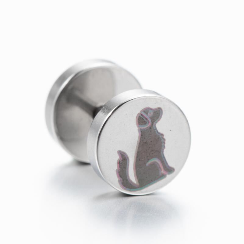 Simple Style Animal Titanium Steel Ear Studs Plating No Inlaid Stainless Steel Earrings
