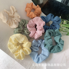 布芸の大腸の髪輪の泡芙のしわの気質の髪の縄は髪の毛の皮の筋の少女の超仙の百合の髪の縄のアクセサリーを刺します。