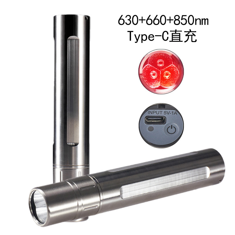 Luz roja roja transfronteriza linterna auxiliar luz infrarroja luz de acero inoxidable 630 660 850nm iluminación