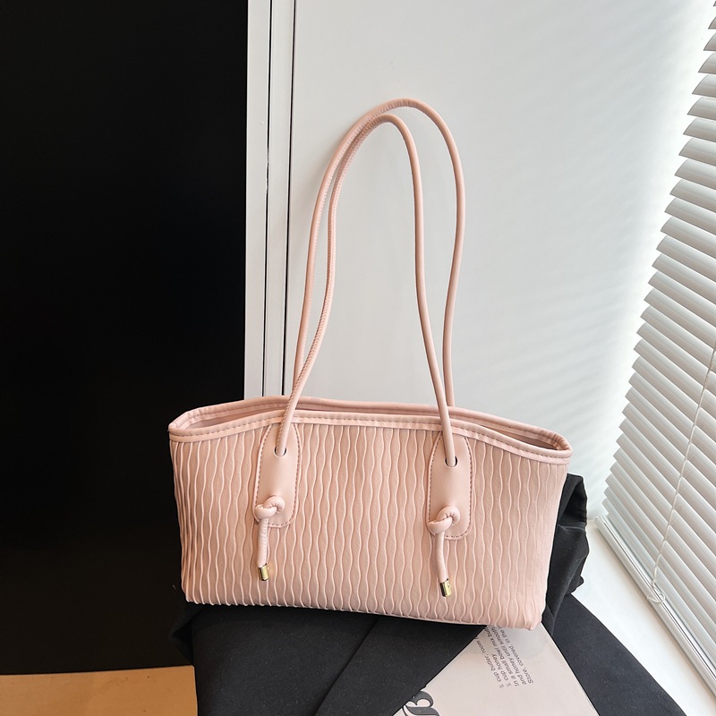 Nicho Zhong estriado bolso de hombro único para mujeres otoño invierno 2025 nuevo bolso de mujer de viaje universal bolso de mano