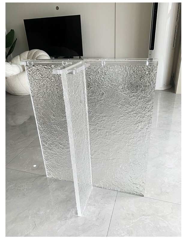 アクリルのテーブルの足は足の円弧の島の台のテレビのテーブルの足のテーブルのテーブルの岩板の支柱の茶のいくつかの石の紋様のテーブルの角を支えます。|undefined