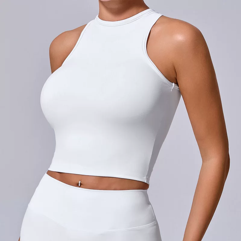 Breast pads, quick dry T-shirt, tank top, yoga clothing for gym, European style, tight, for running