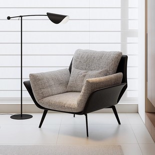 Italian Minimalist Sofa, Simple Size, Living Room Balcony Leisure Chair, Designer Light Luxury Lazy Chair