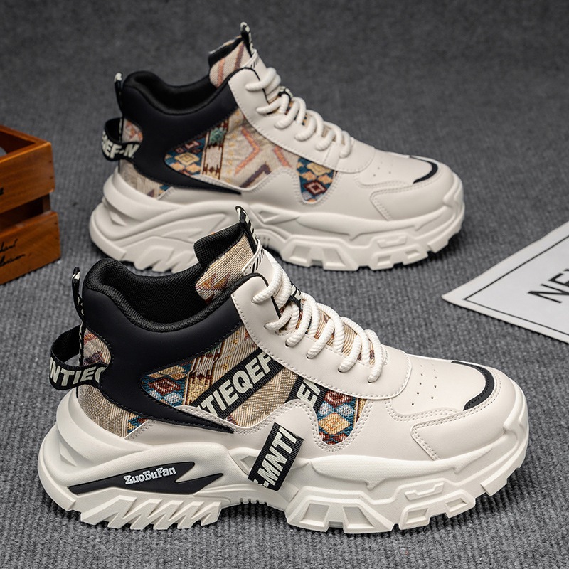 High-Top Sneakers for Men, Autumn and Winter 2025 New Men's Shoes, Casual Dad Trendy Shoes, Students and Teenagers Height Increase