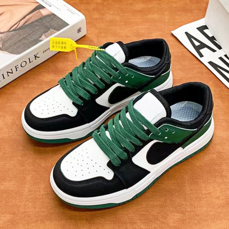 2025 nuevo estilo de pareja de corte bajo estudiante ligero zapatillas AJ a juego de color moda zapatos blancos de mujer hombre salvaje