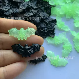万圣节夜光黑色迷你小蝙蝠玩具整人搞怪装饰配件3cm仿真小蝙蝠