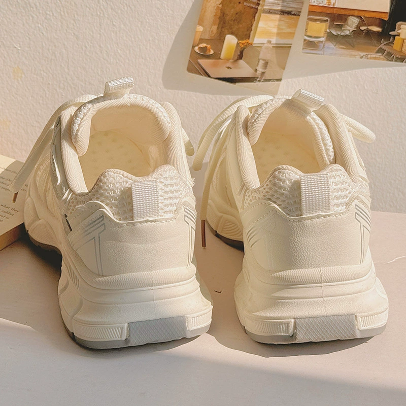 Женские обувь Dad shoes 2025 новый летний сезон дышащие белые кроссовки сетчатая обувь Uber F2418 доставка в одну часть