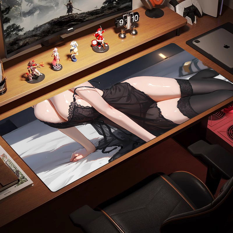 禁欲系美女鼠标垫超大二次元电竞男生电脑办公桌垫大号键盘垫子|undefined