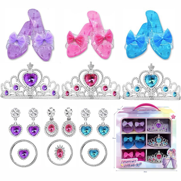 Accessory with bow, earrings, ring, bracelet, toy, princess style 3